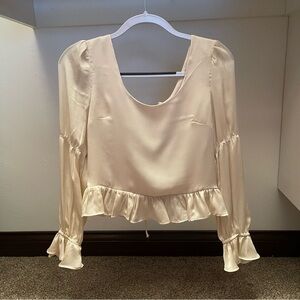 Satin Tie Back Blouse